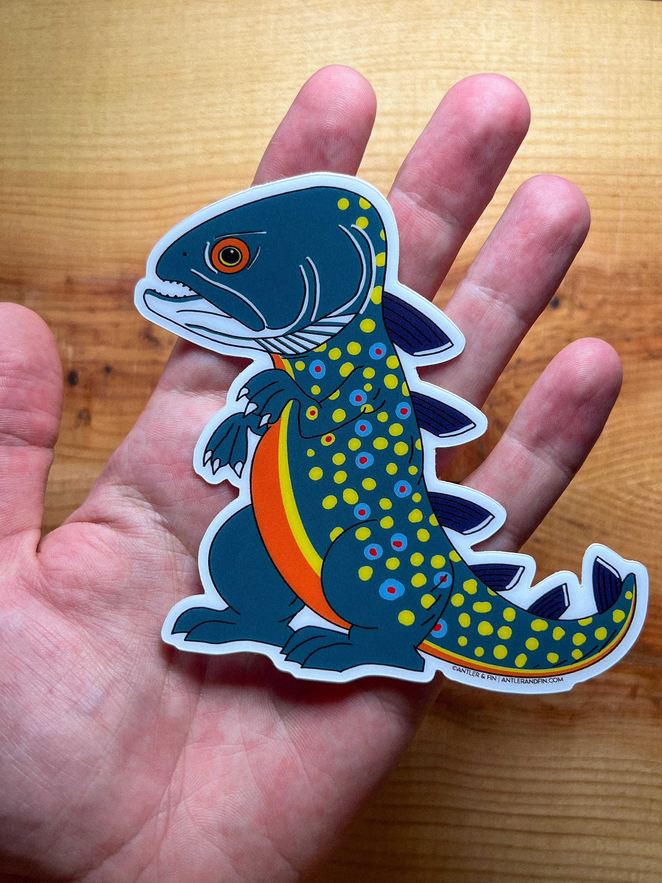 Trout-Zilla Brook Trout Sticker | Heavy Duty Weatherproof Hi-Tack Sticker