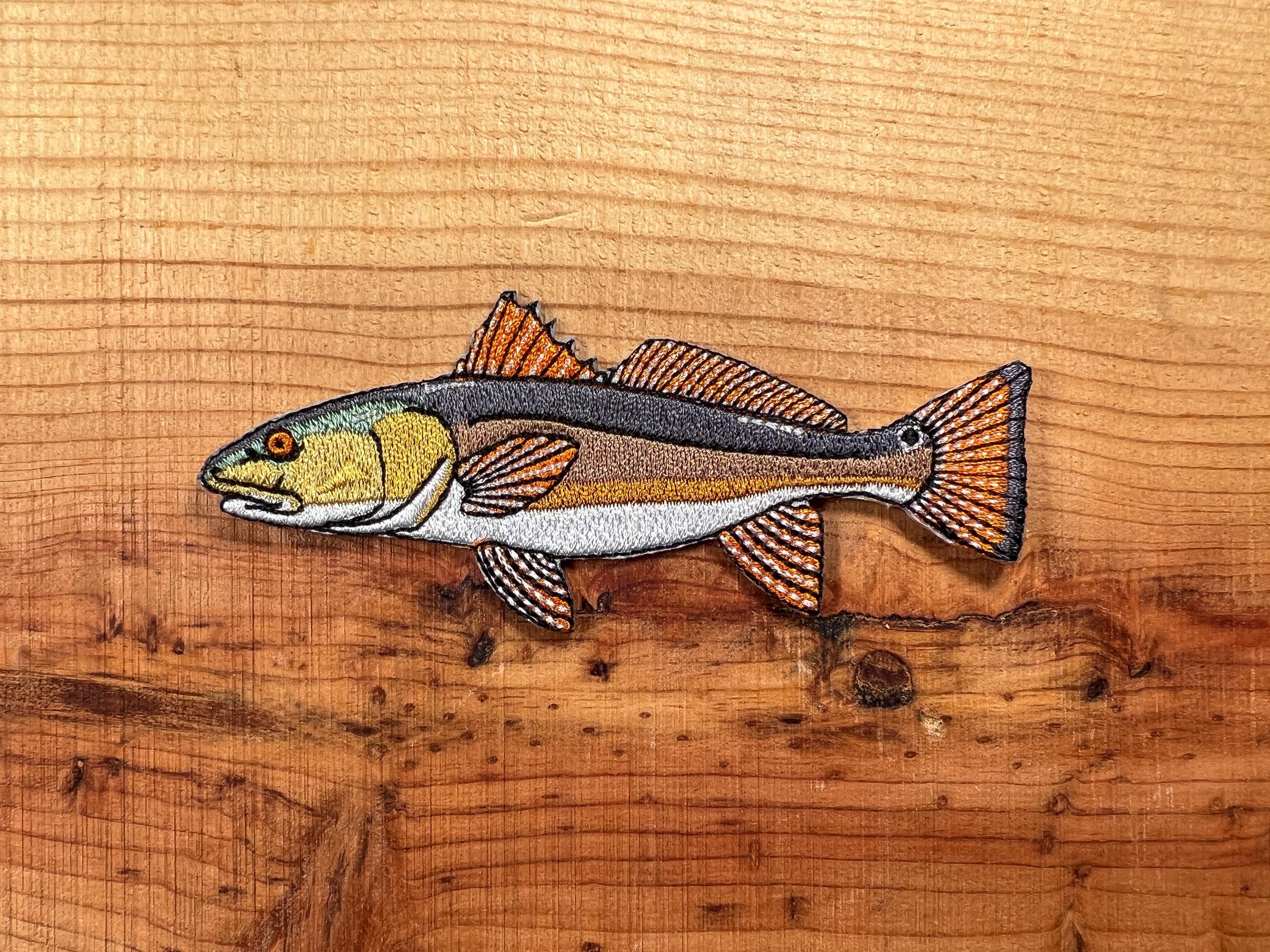 Saltwater Fish Patch Set of 5 | Redfish, Tarpon, Mahi, Snook, Sheepshead | High-Quality Embroidered Iron-On Patches