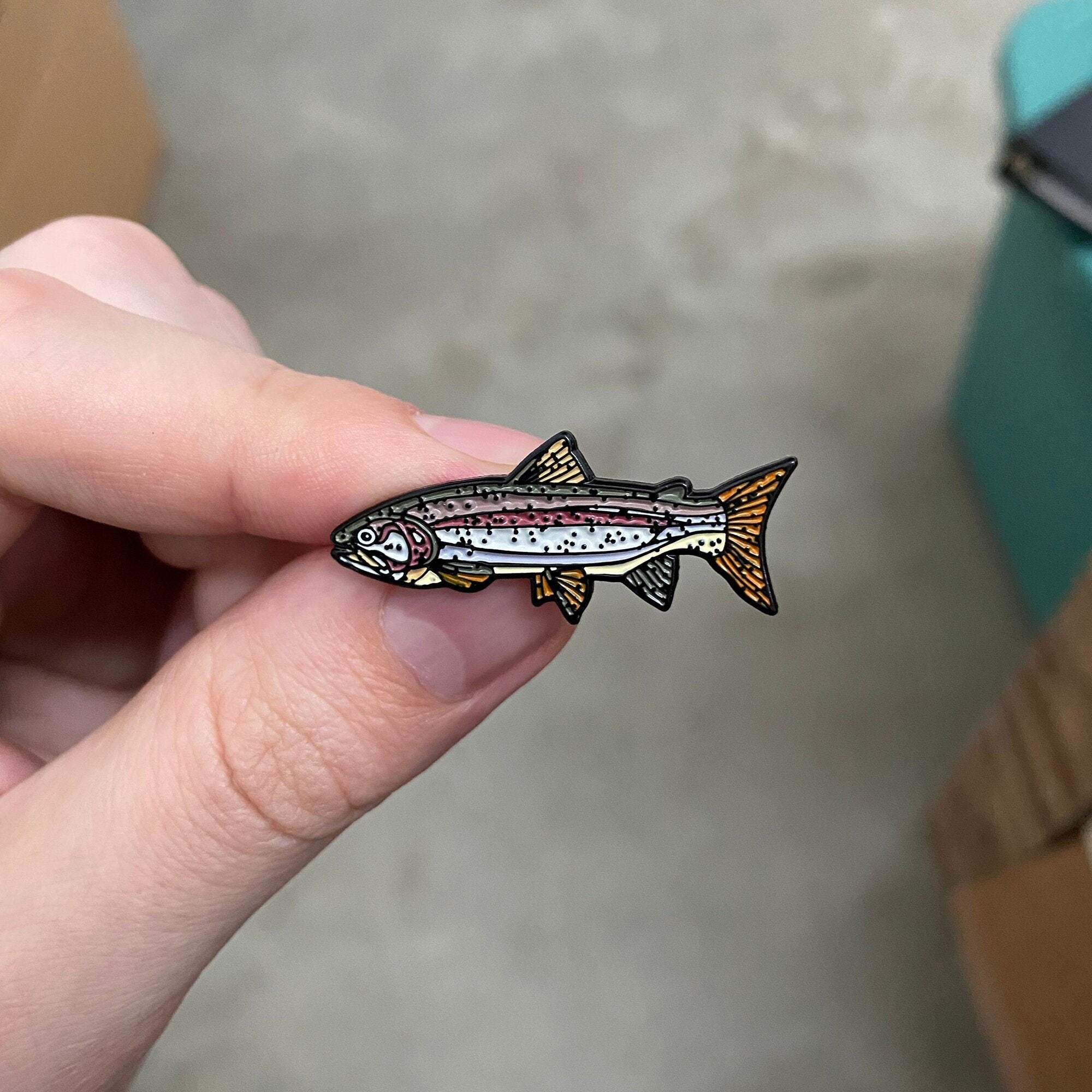 Rainbow Trout Enamel Pin