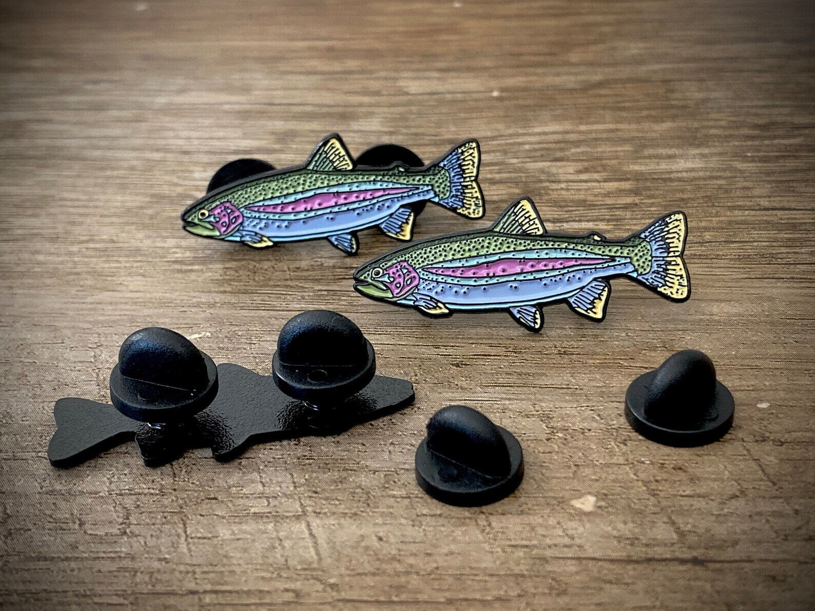 Rainbow Trout Enamel Pin